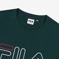 Fila 3d Logo - Naisten Poolopaita - Vihreä | FI-64543